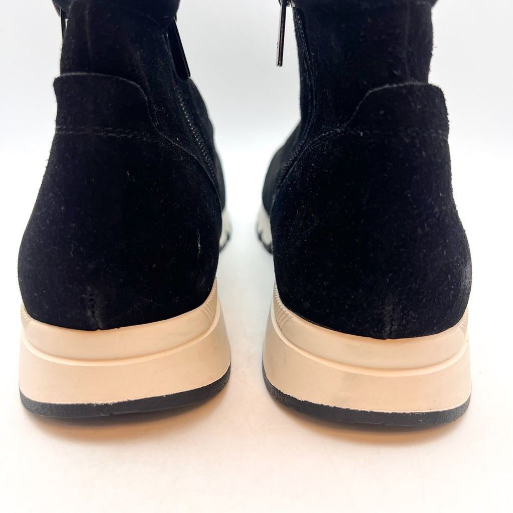 EASY SPIRIT Women's Ives Casual Boots Size 8M Black Suede Waterproof Flats NWOB