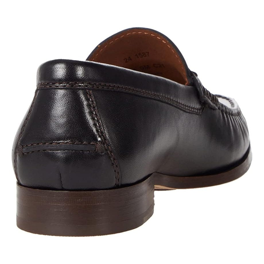Johnston & Murphy Mens Baldwin Penny Loafers Size 13 M Black Leather NIB