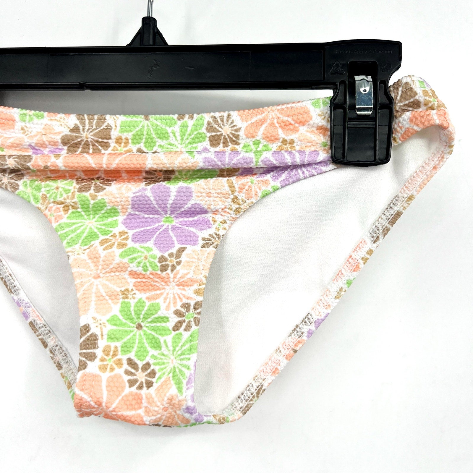 ROXY Girl's All About Sol Cropped Bikini Set Size 16 Pink Pastel Floral NWT