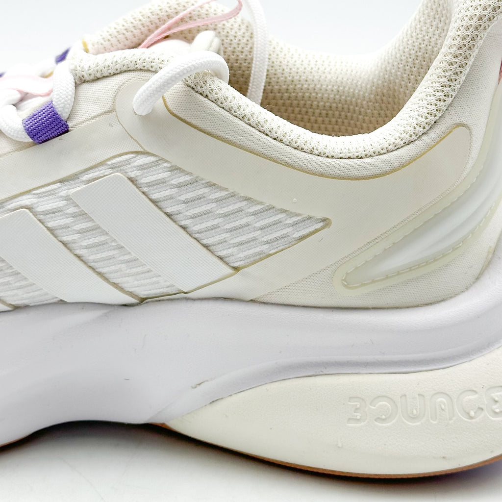 ADIDAS Womens Alphabounce+ Athletic Shoes Size 5.5 White Purple Trainers NWOB
