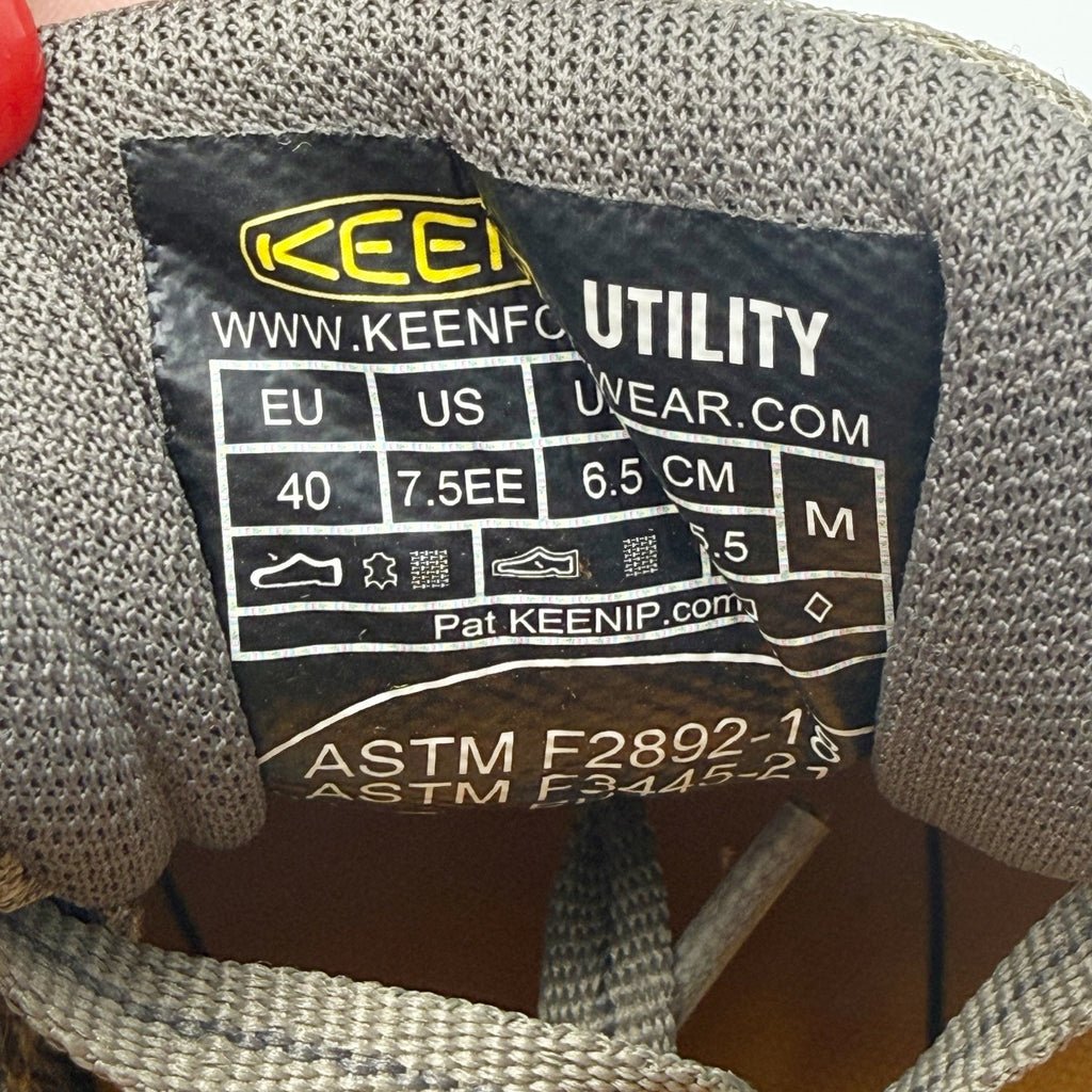 KEEN Utility Mens Reno KBF Work Shoes Size 7.5 Wide Grey Waterproof Soft Toe NIB