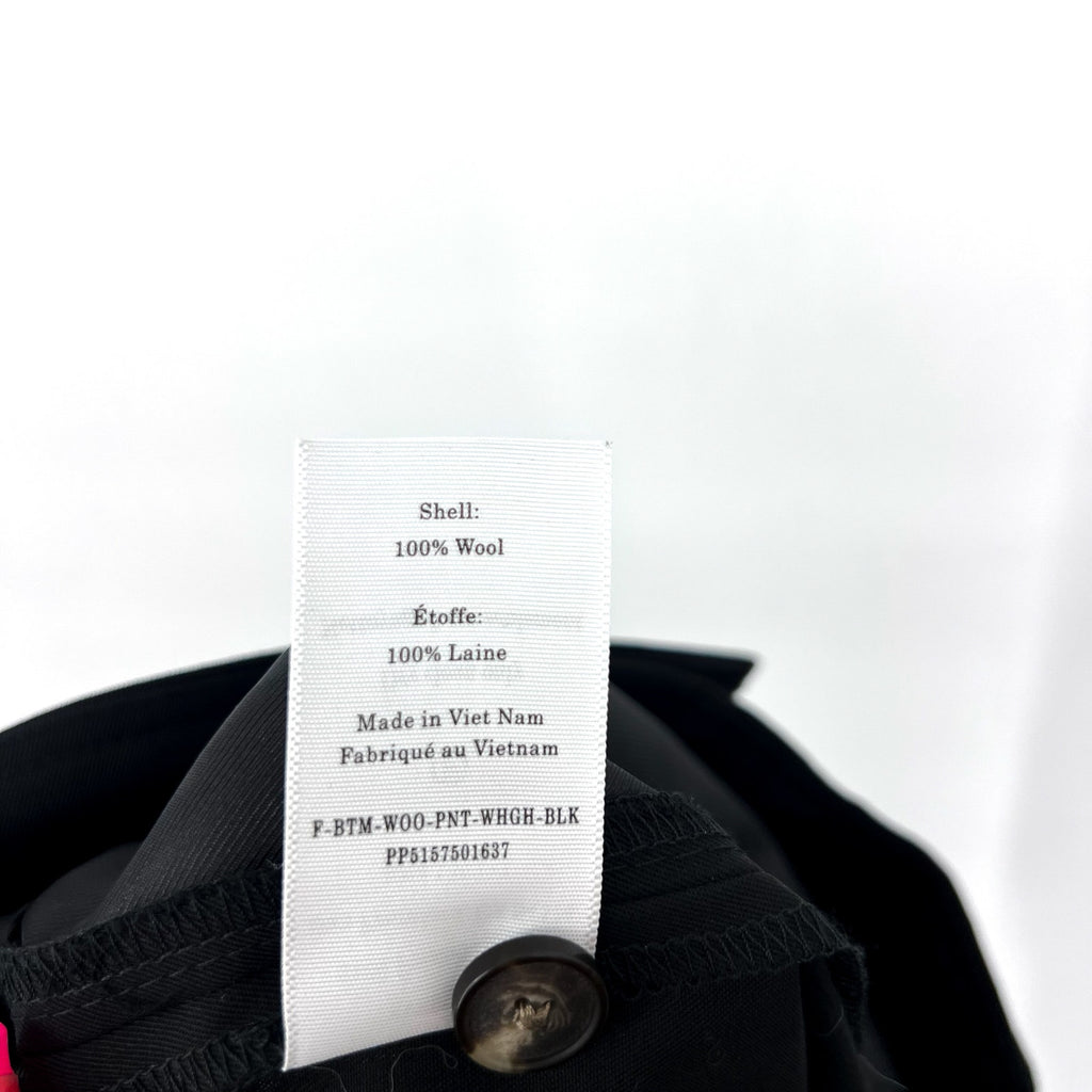 EVERLANE Women's The Italian Wool Way-High Drape Pants Size 6 Black NWT
