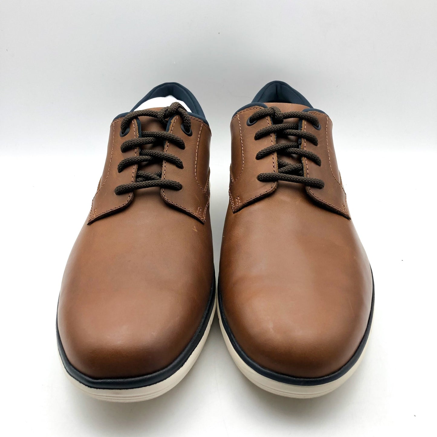 Johnston & Murphy Mens Parsons Plain Toe Shoes US 10.5 M EU 43.5 Tan Leather NIB