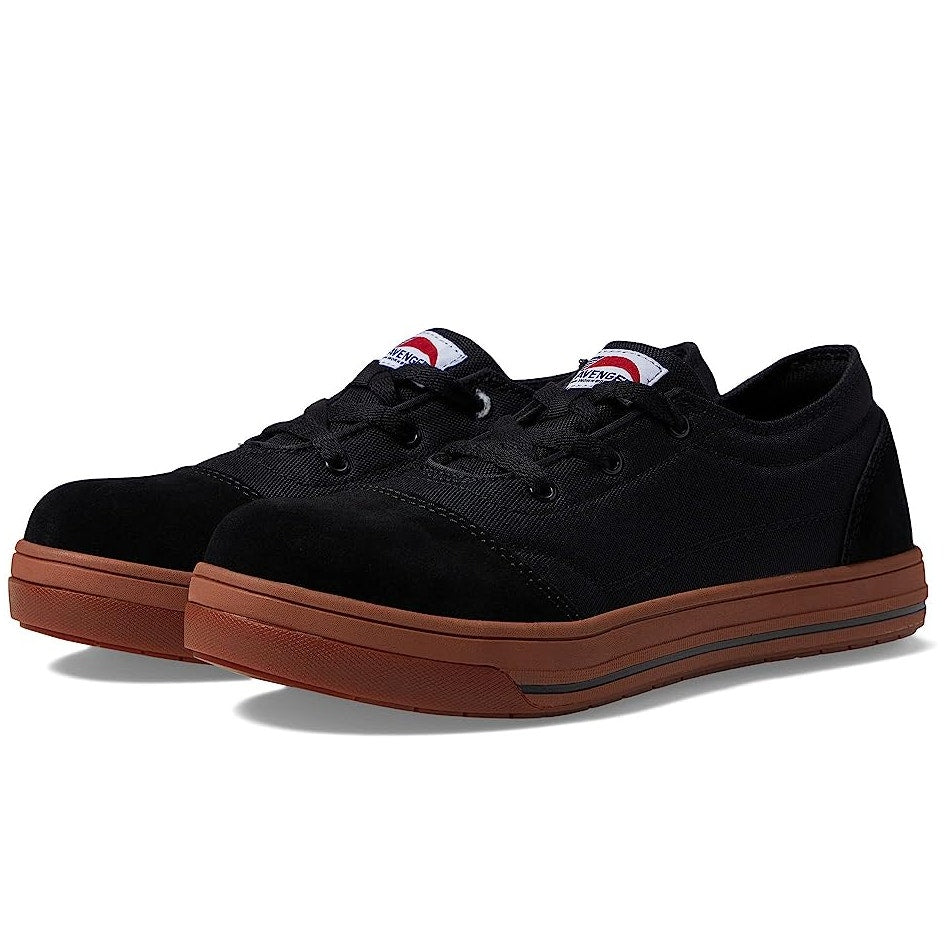 Avenger Mens Blade 3 Eye Low Work Shoes 9 WIDE Black Comp Toe A134 SR EH NIB