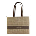 TOMMY HILFIGER Women's Birdie II Tote Coated Square Monogram Tan Brown NWT