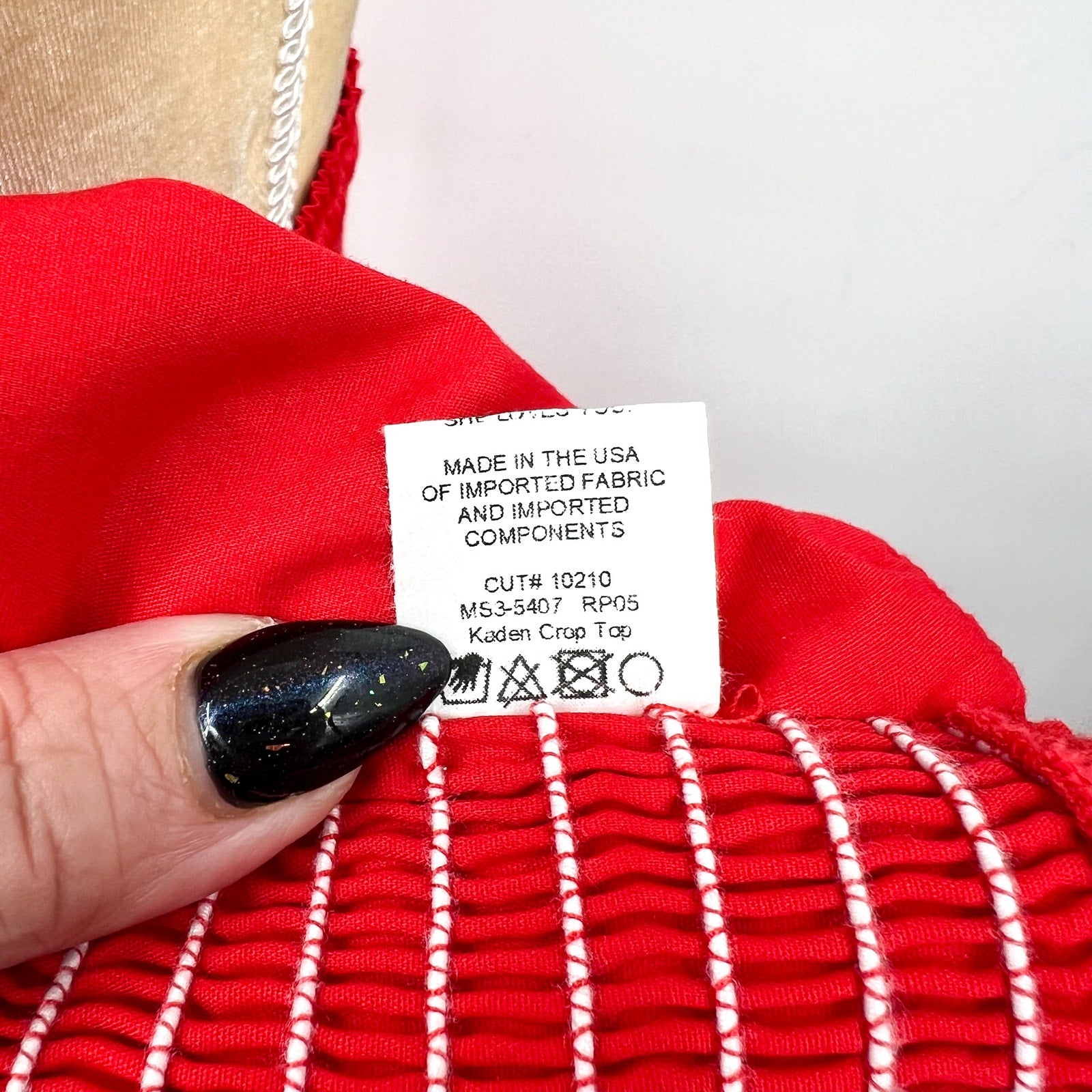 SHOW ME YOUR MUMU Kaden Crop Top & Katrina Swing Skirt Set Large Red NWT