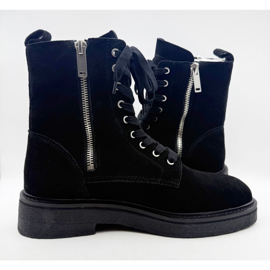 Saint Morta Men's Chunky Boots Size 12 EU 46 Black Suede Lace Up NIB