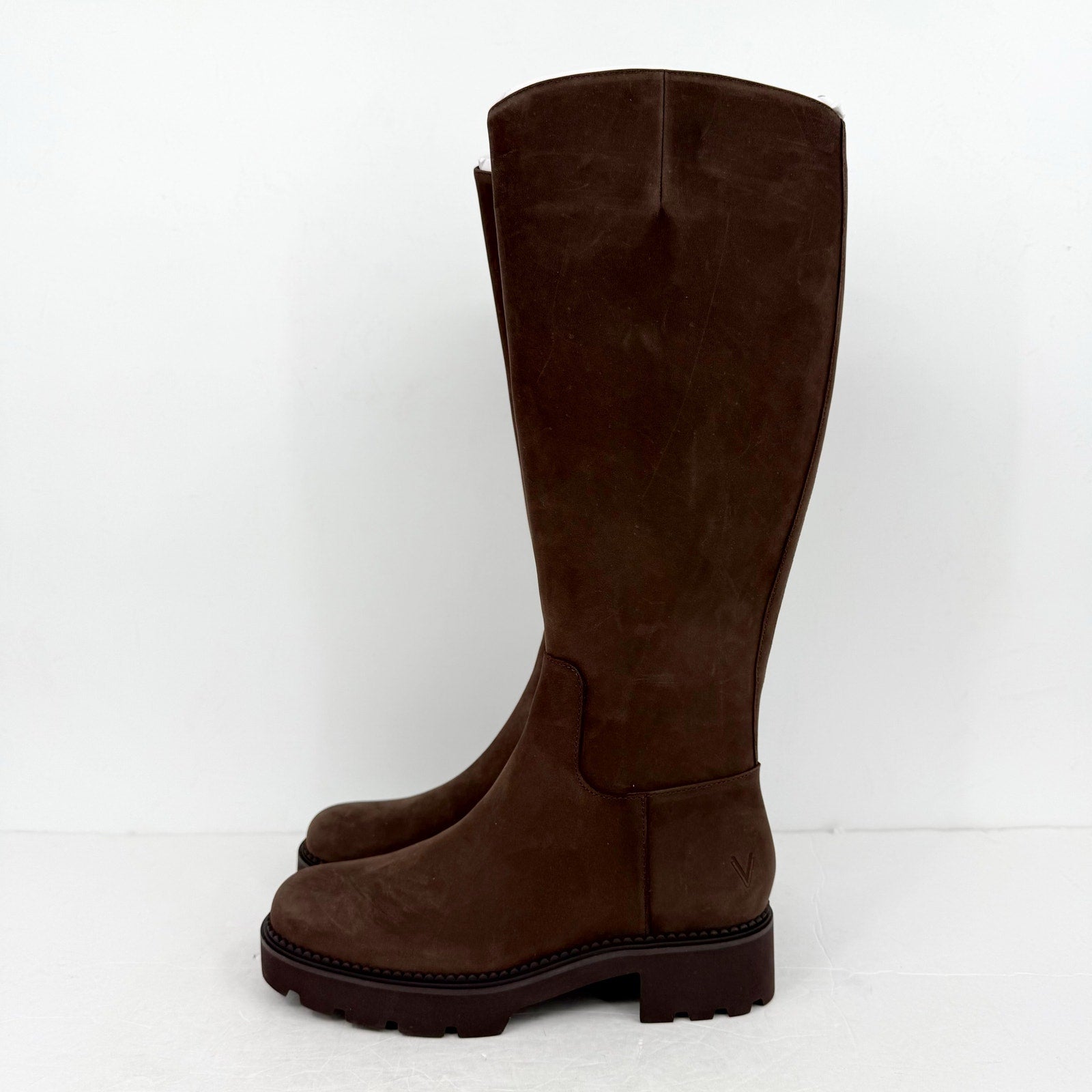 VIONIC Womens Fallbrook Knee High Boots Size 7.5 EU 38 Brown Leather NWOB