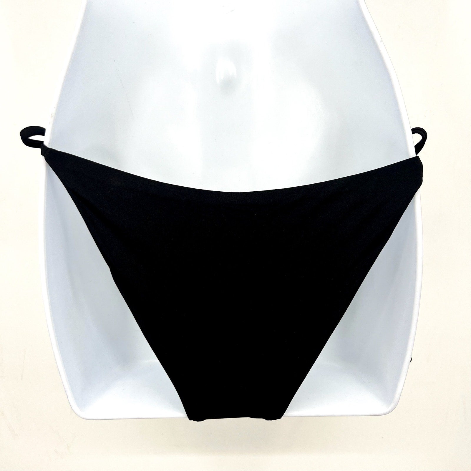 BECCA Women's Color Code Side Tie Bikini Bottoms Medium Black Adjustable NWT