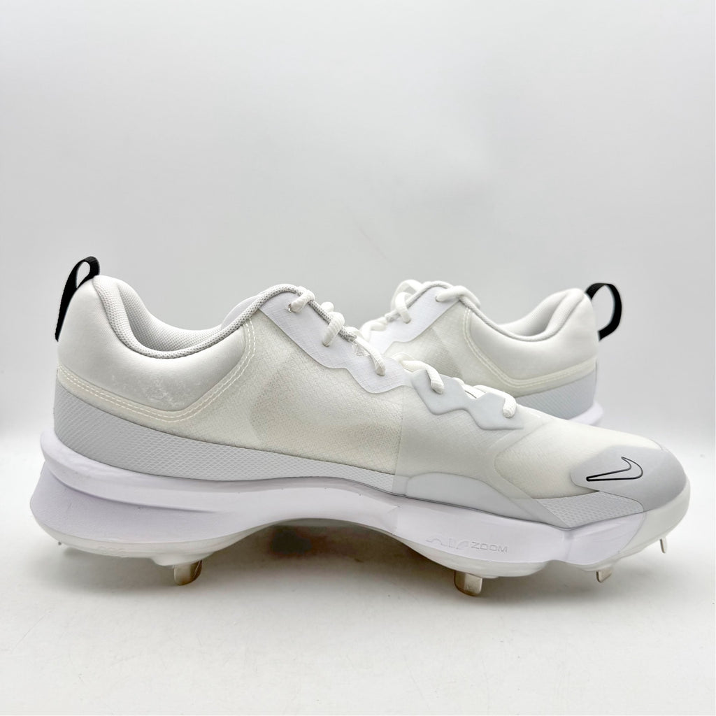 Nike Force Zoom Trout 9 Pro Low Metal Baseball Cleats Mens 14 White FB2907 NWOB
