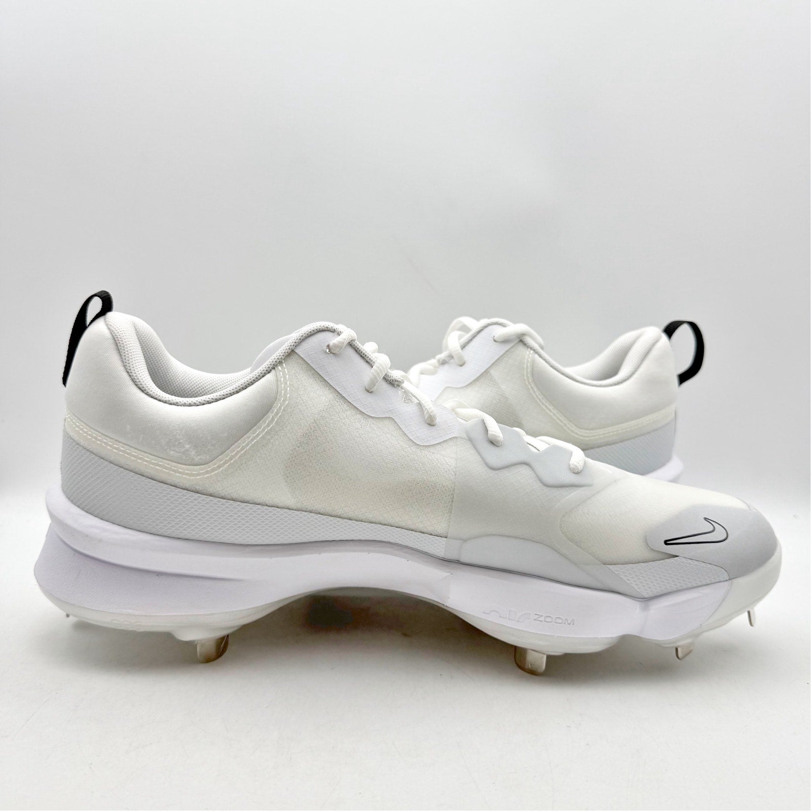 Nike Force Zoom Trout 9 Pro Low Metal Baseball Cleats Mens 14 White FB2907 NWOB
