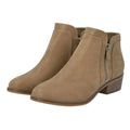 MIA Womens Kendis Ankle Bootie Size 6 Wide Taupe Tan Vegan Leather NWOB