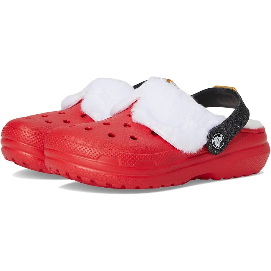 Crocs Kids Classic Lined Santa Clogs US C13 EU 30.5 Red White Lightweight NWT