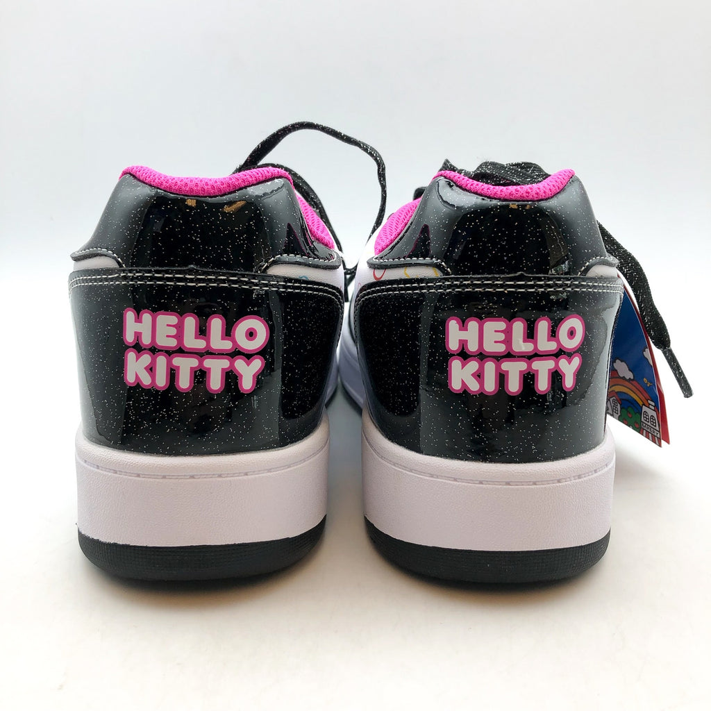Heelys Hello Kitty Kama Sneakers BIG KIDS 7 Womens 8 WIDE Black White Wheels NIB