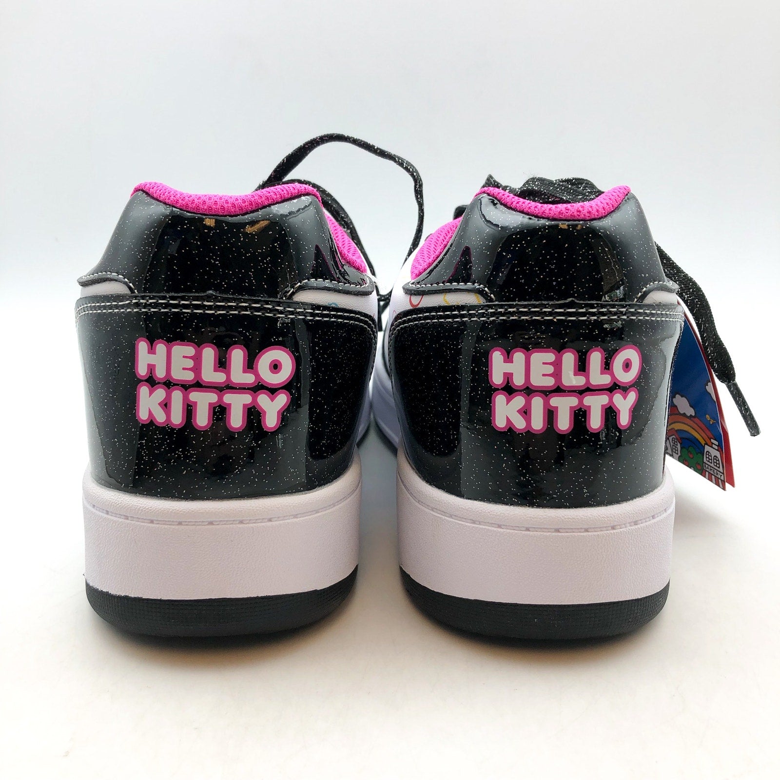 Heelys Hello Kitty Kama Sneakers BIG KIDS 7 Womens 8 WIDE Black White Wheels NIB