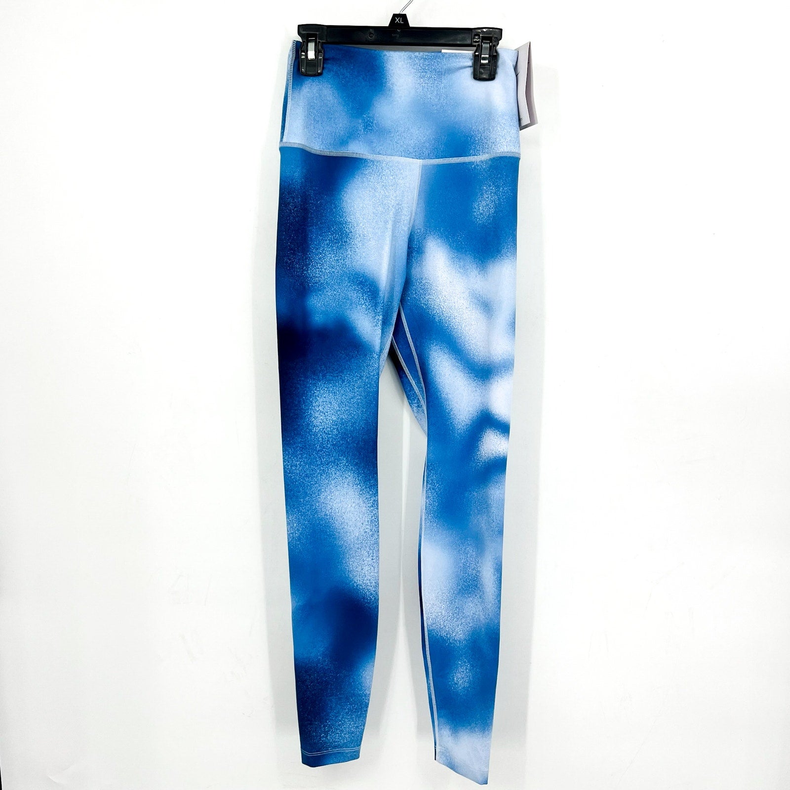NIKE Women's One Dri Fit Athletic Leggings XS Court Blue Print High Rise NWT