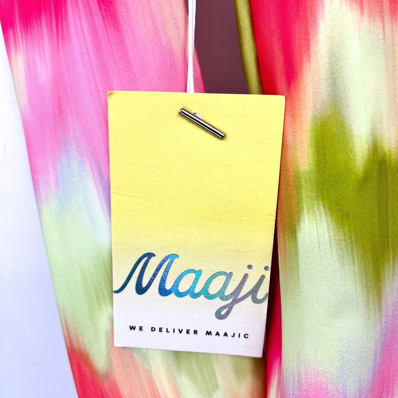 MAAJI Girl's Odyssey Rashguard Swimsuit Set Size 14 Green Pink Long Sleeve NWT