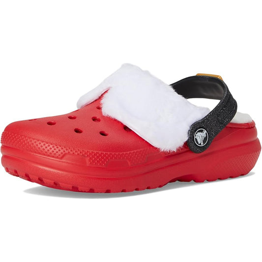 Crocs Kids Classic Lined Santa Clogs C13 EU 30.5 Red White Lightweight NWT