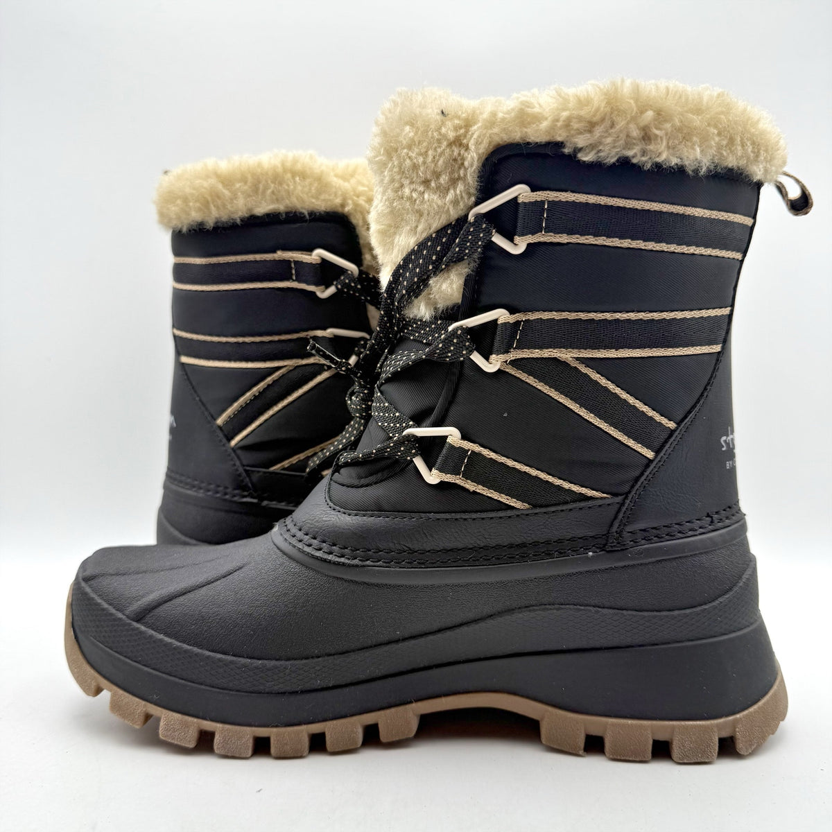 Storm by Cougar Womens Fresno Snow Boots Size 7 Black Waterproof NIB