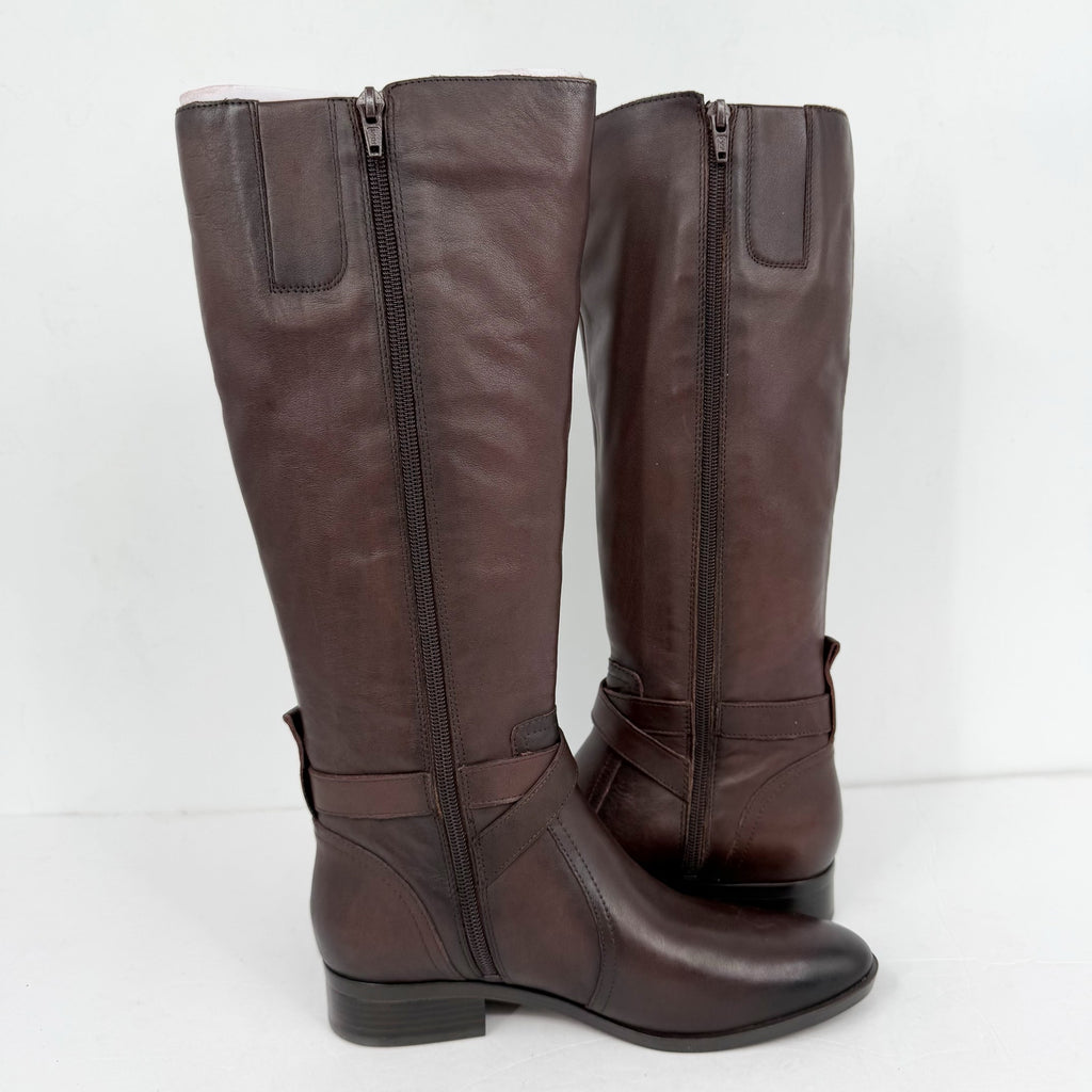 Naturalizer Womens Rena Knee High Boots US 6.5 M EU 36.5 Brown Leather NIB