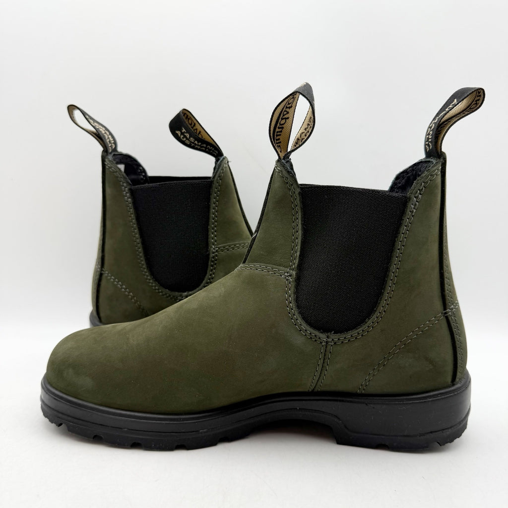 Blundstone Womens BL2442 Chelsea Boots US 7 Green Leather Water Resistant NWOB