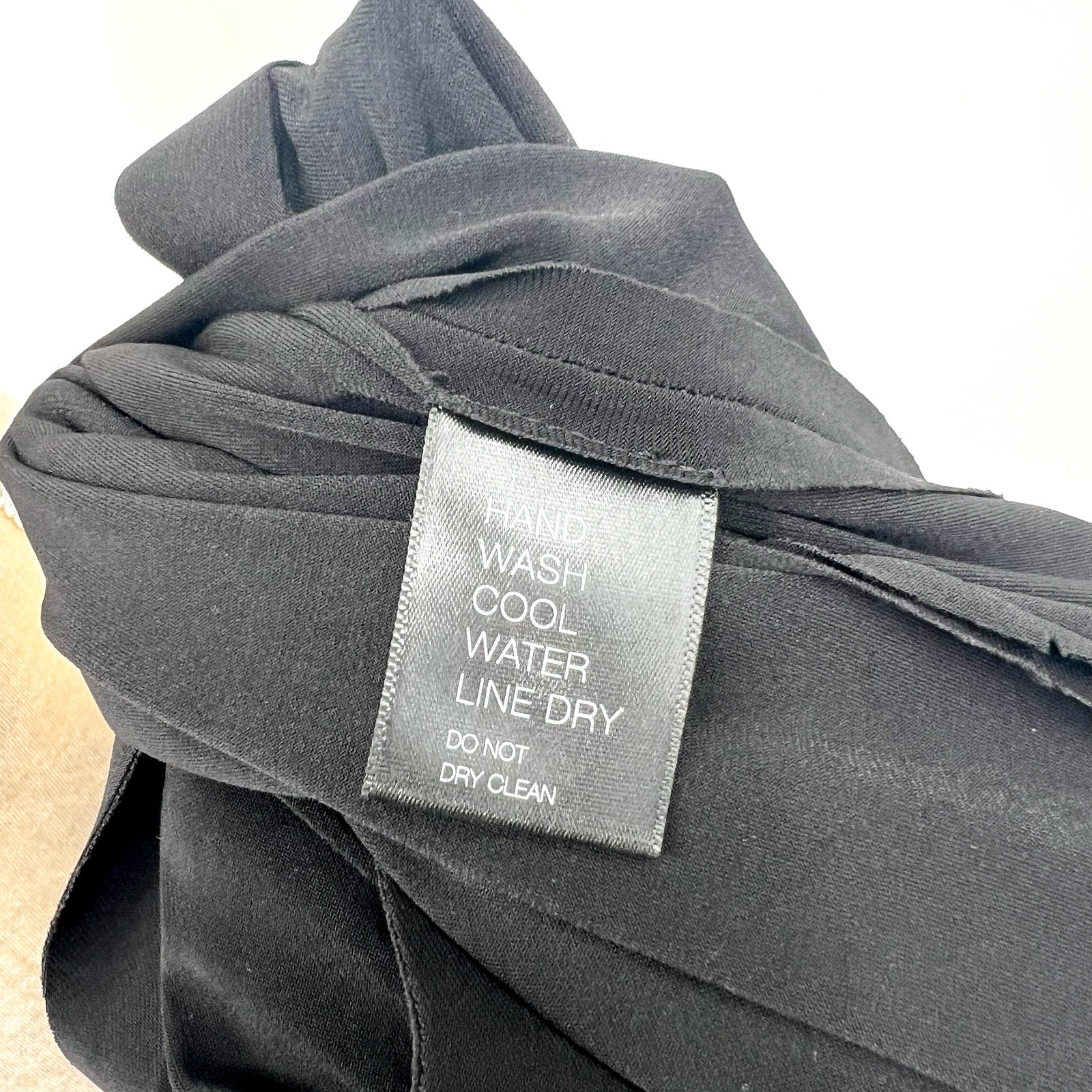 NORMA KAMALI Women's Drop Shoulder Dress Medium FR 38 Black Long Sleeve NWT
