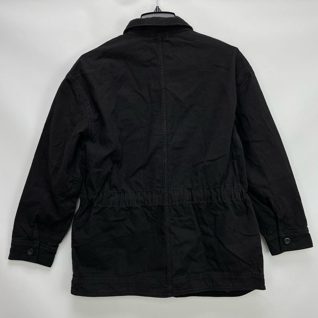 Everlane Womens The Cinchable Chore Jacket XS Black Cotton Canvas NWT