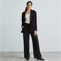 Everlane Womens The Way-High Drape Pants Sz 2 - 30" Inseam Pleated Black NWT