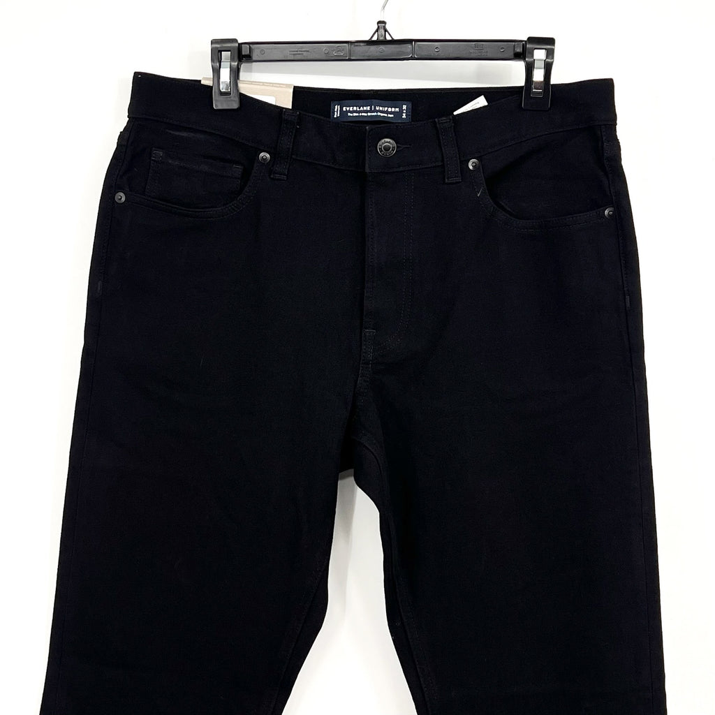 EVERLANE Uniform Men's Slim Jeans 34x32 Black 4-Way Stretch Organic Cotton NWT