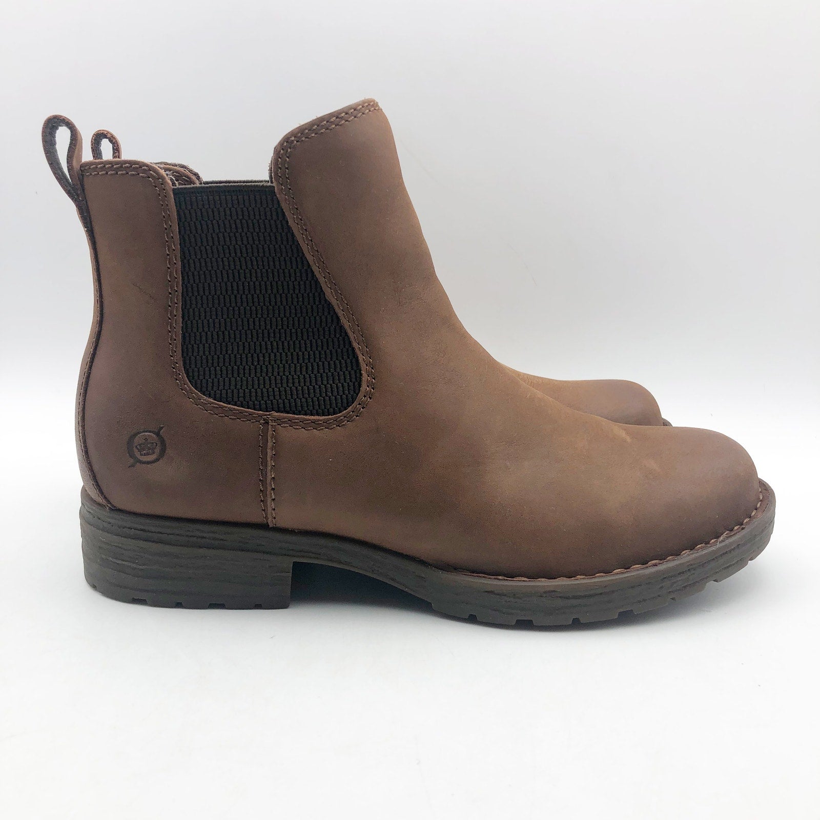 Born Women's Cove Chelsea Boots Size 7M Brown Suede Waterproof Ankle Bootie NIB