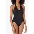 NORMA KAMALI Women's Halter Mio One Piece Swimsuit Medium Black Underwire NWT