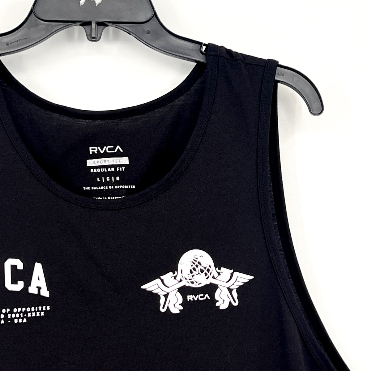 RVCA Men's Global Rank Vest Tank Top Large Black Performance Fit NWT