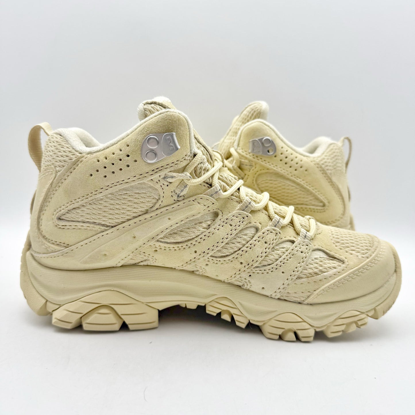 Merrell Womens Moab 3 Mid Hiking Boots US 7.5 M EU 38 Tan Yellow Waterproof NWOB