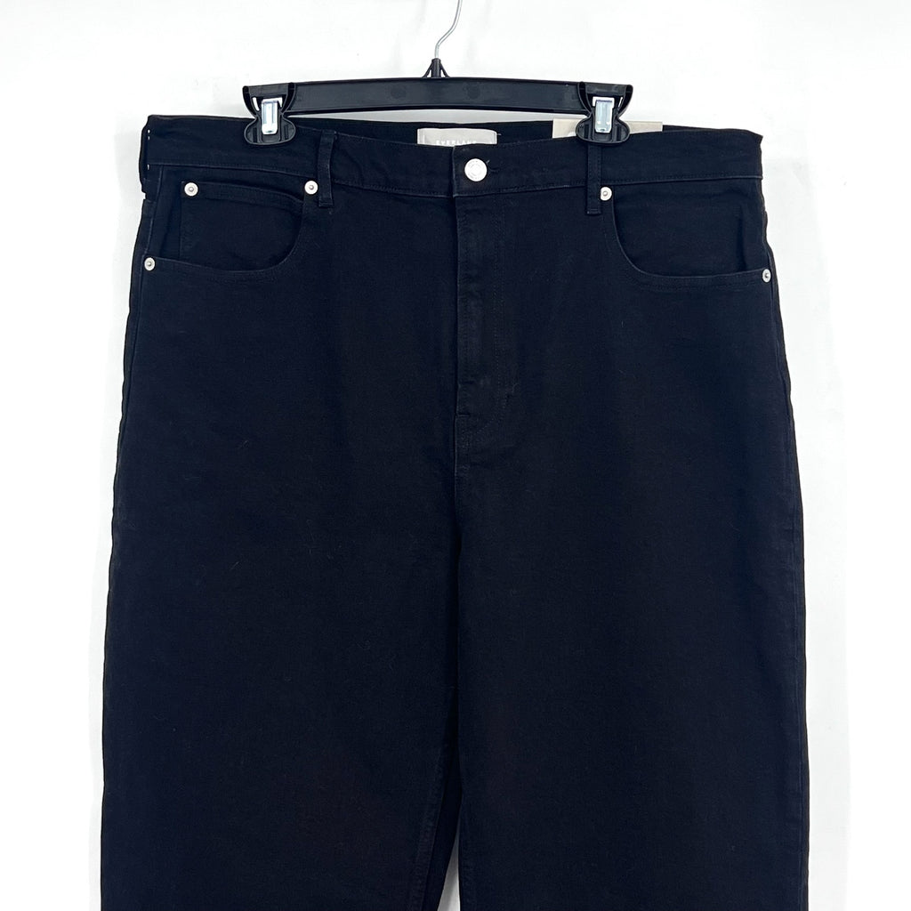 EVERLANE Womens The Way-High Jeans 33x30 US 16 Black Coal Straight Leg NWT