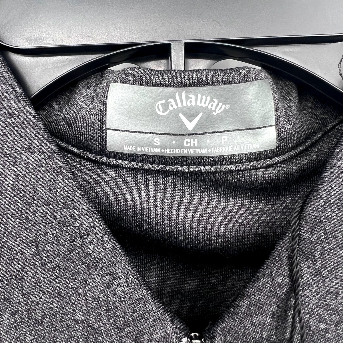 CALLAWAY Womens 1/4 Zip Short Sleeve Golf Polo Shirt Small Black Gray NWT