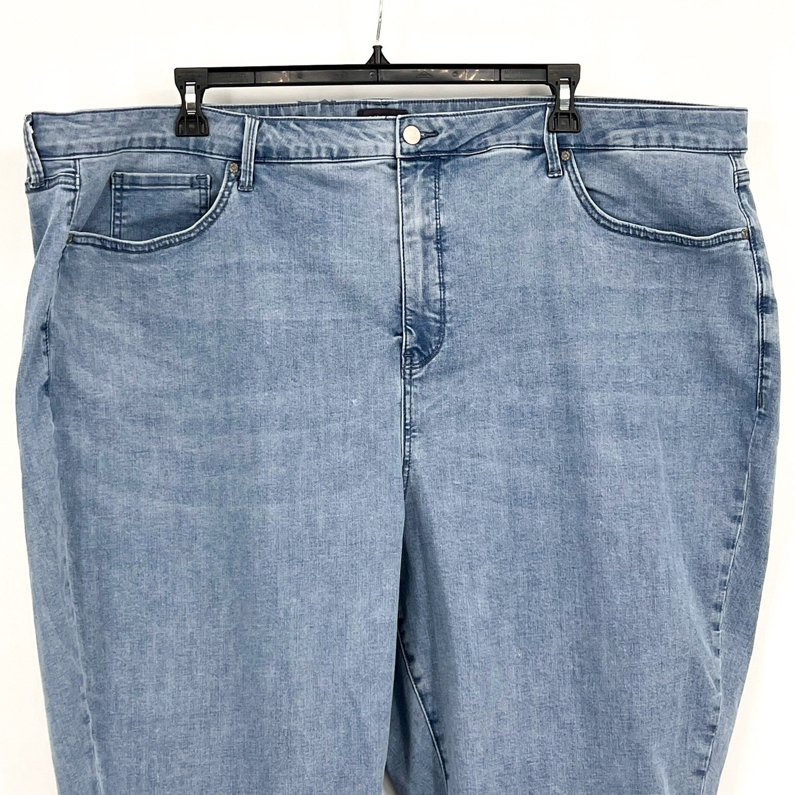 NYDJ Womens Margot Girlfriend Jeans Size 26W PETITE Kingston Blue NWOT