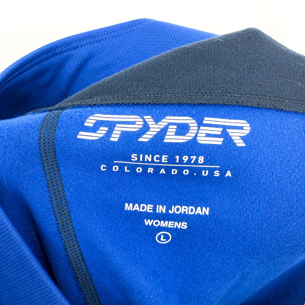SPYDER Women's Charger Pants Large Electric Blue Base Layer Leggings NWT