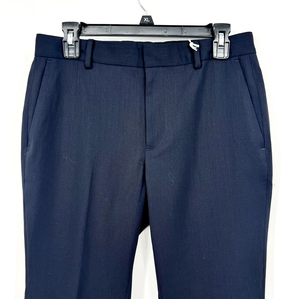 EVERLANE Men's Italian Wool Slim Dress Pants 30x30 Navy Blue Flat Front NWT