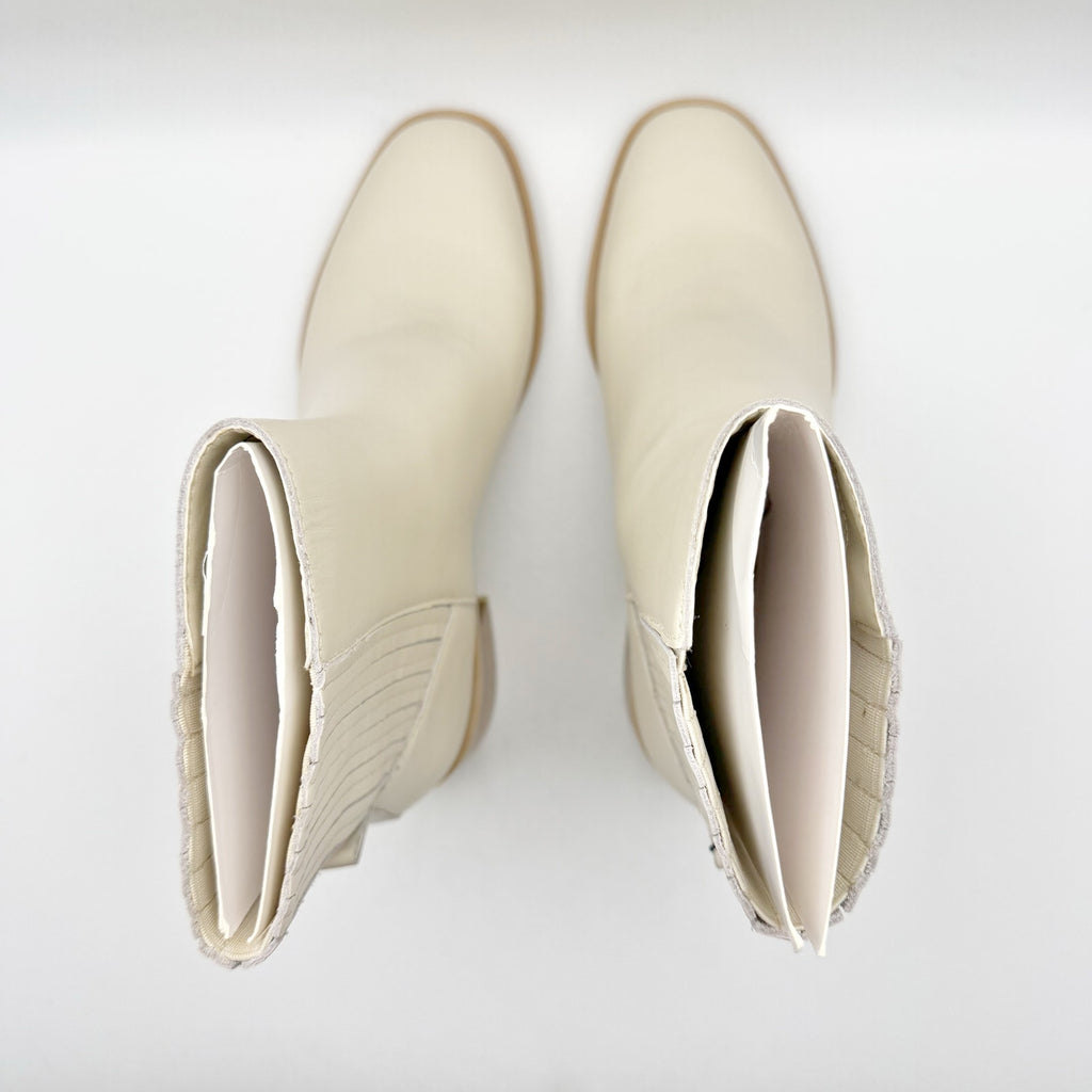 Dolce Vita Womens Linny H2O Ankle Bootie Size 6 M EU 36 Cream Ivory Leather NIB