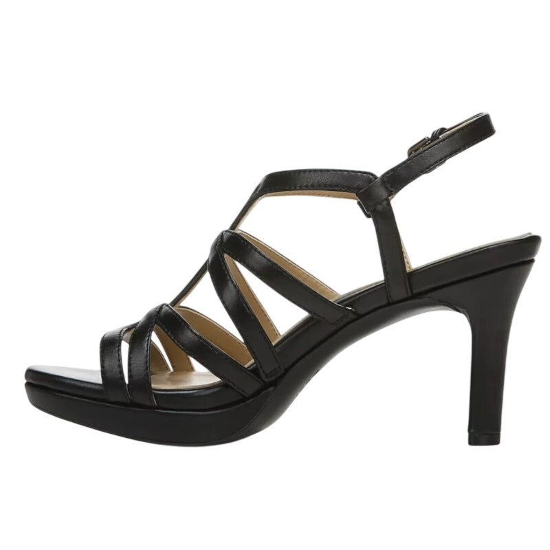 Naturalizer Womens Baylor Heeled Sandals US 8 Wide EU 38.5 Black NWOB