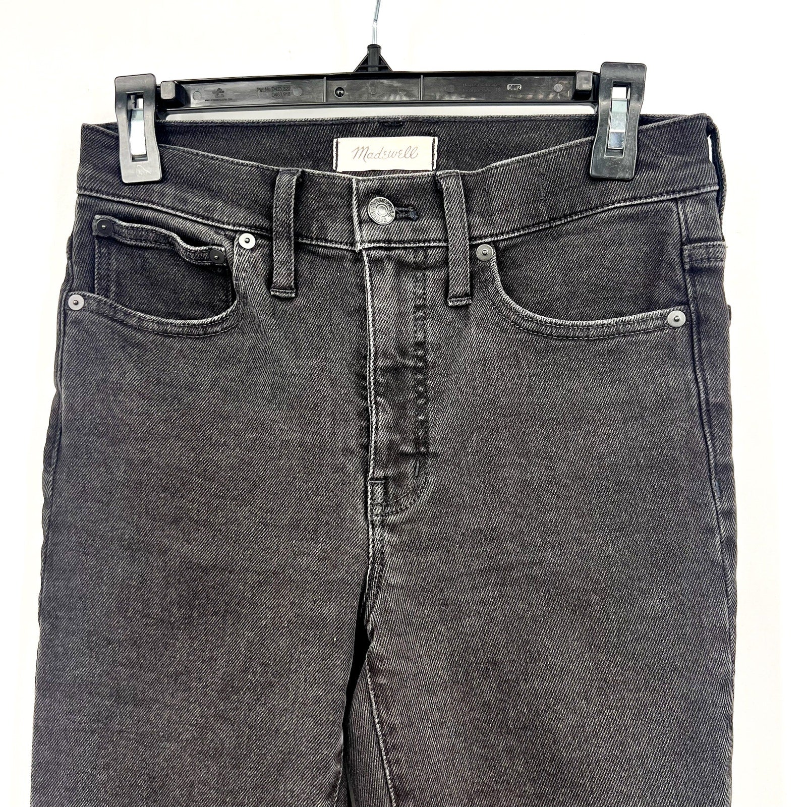 Madewell Cali Demi-Boot Crop Jeans 27x24 Size 4 Tall Black Raw Hem NB086 NWOT