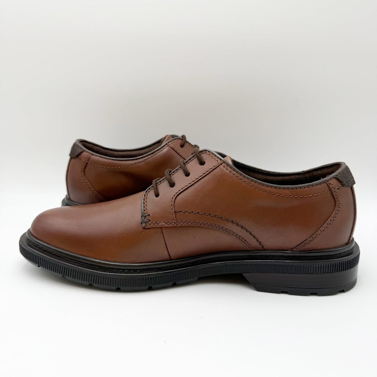 Clarks Mens Burchill Derby Dress Shoes Size 10.5 M Brown Leather NWOB