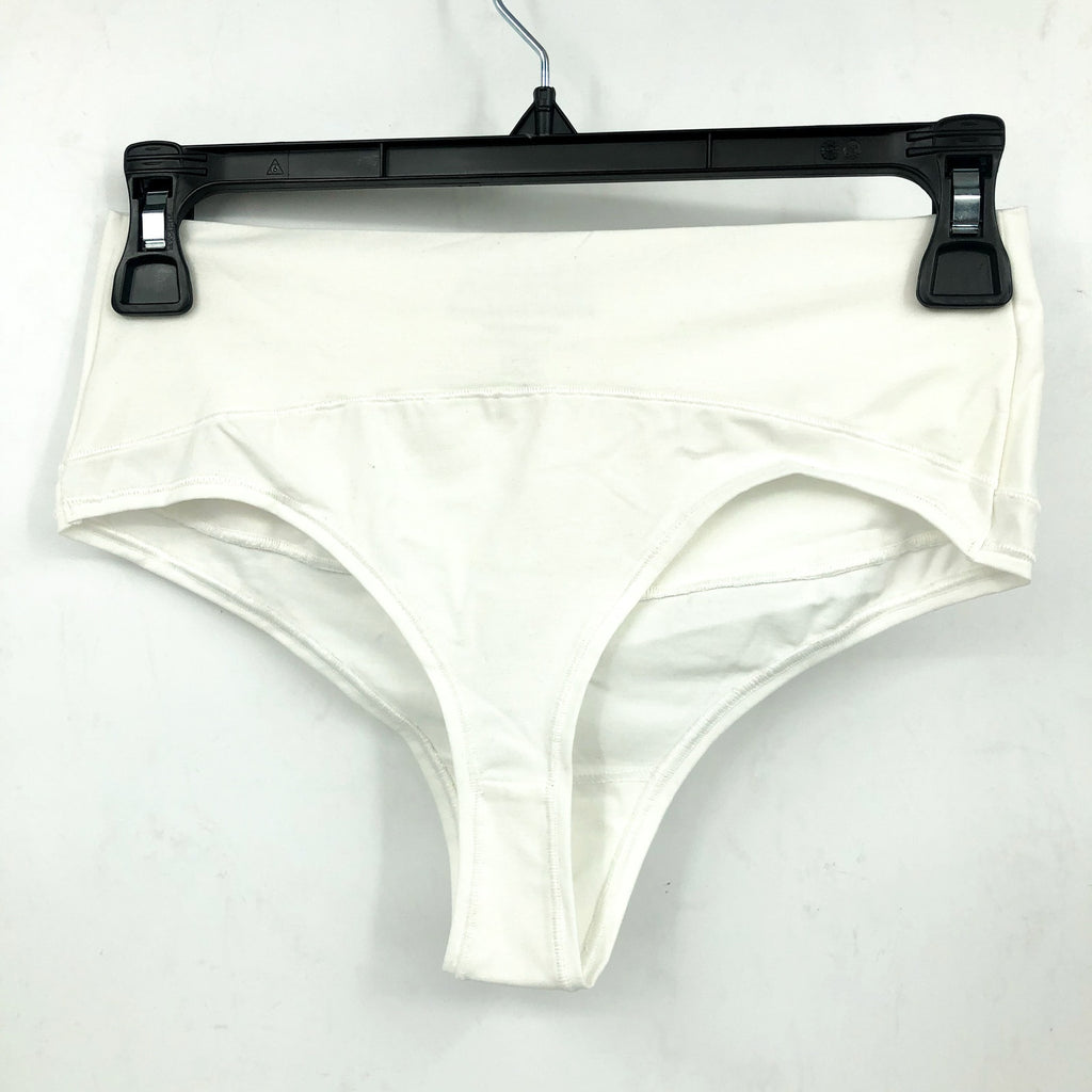 SPANX Women's Cotton Control Thong Medium White Tummy Shaping 40052R NWT