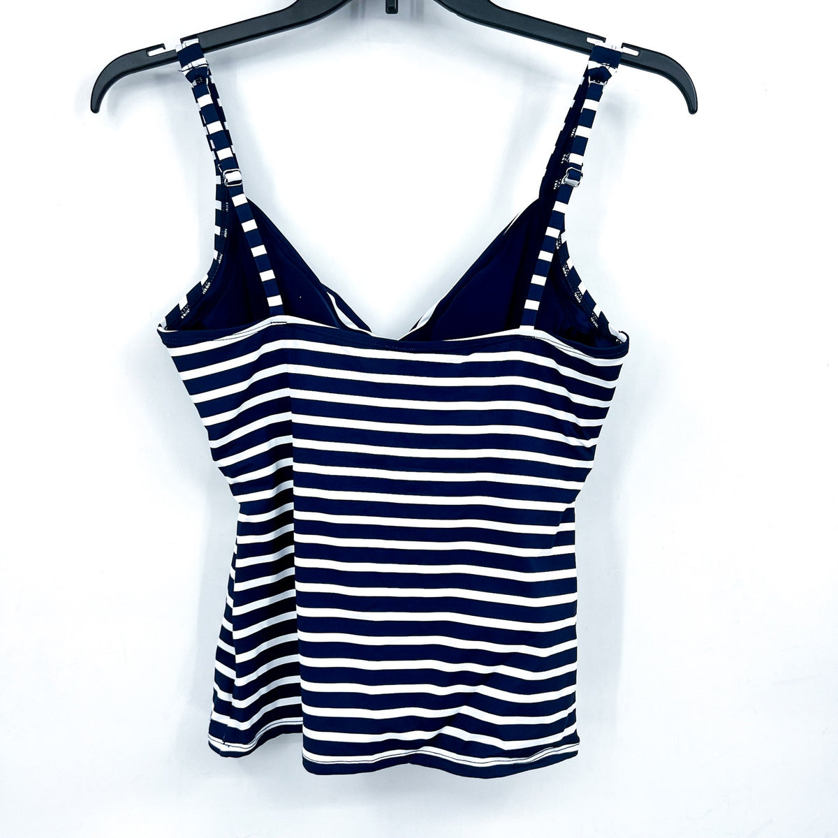 TOMMY BAHAMA Coastline Stripe Underwire Tankini Top Large Blue White NWT