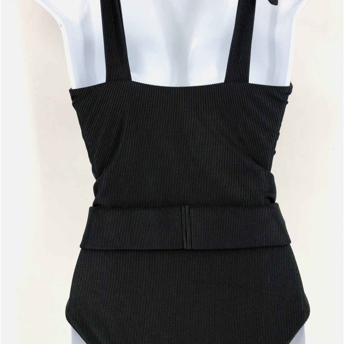 BEACH RIOT Women's Sydney One Piece Swimsuit Small Black Belt Tie Strap NWT