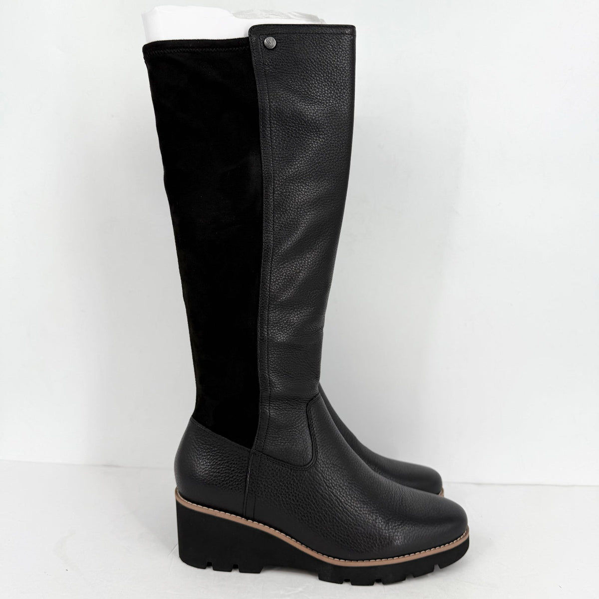 VIONIC Womens Ashland High Shaft Boots US 7.5 Wide EU 38 Black Leather NIB