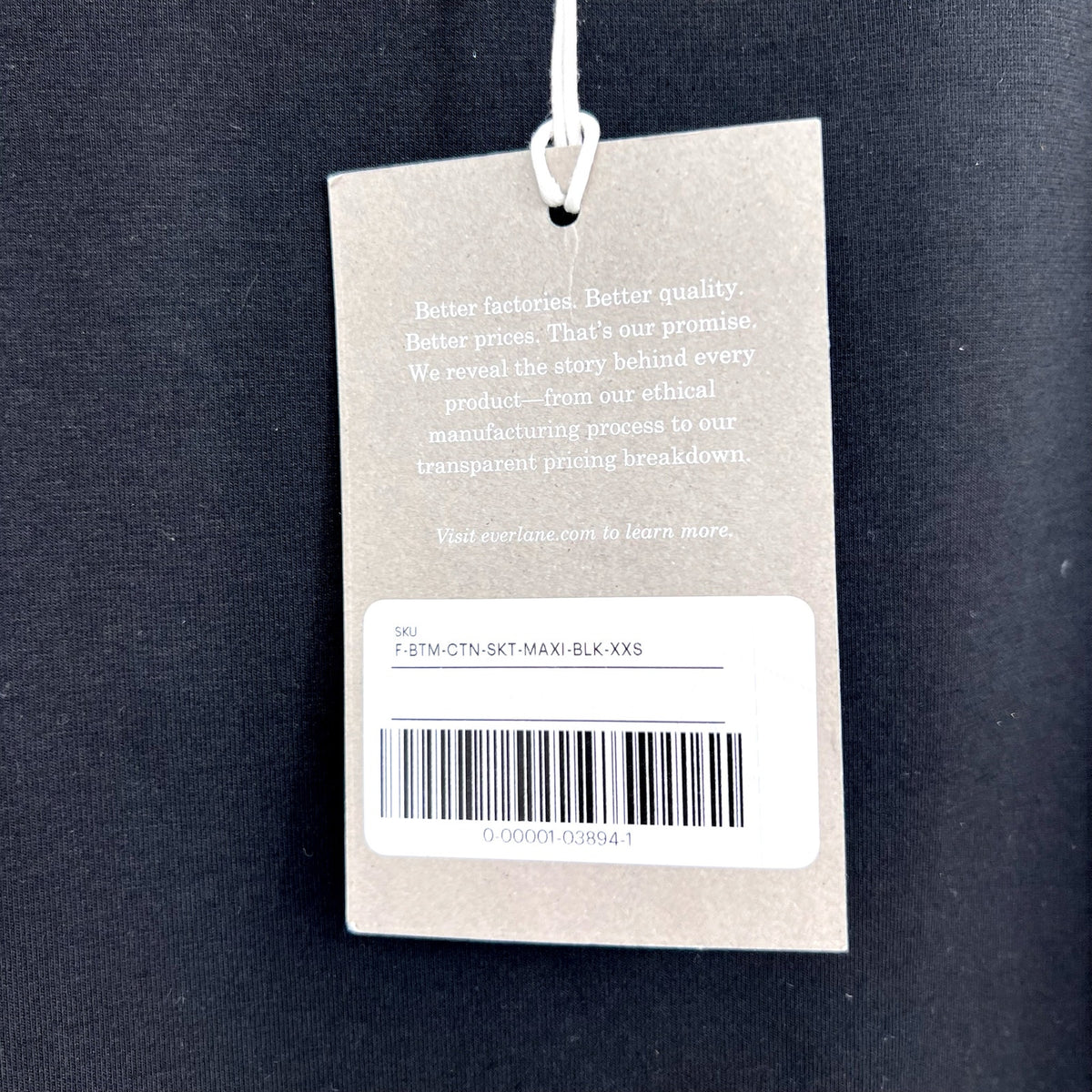 EVERLANE Women's The Dream Maxi Skirt XXS Black Stretch High Waisted NWT