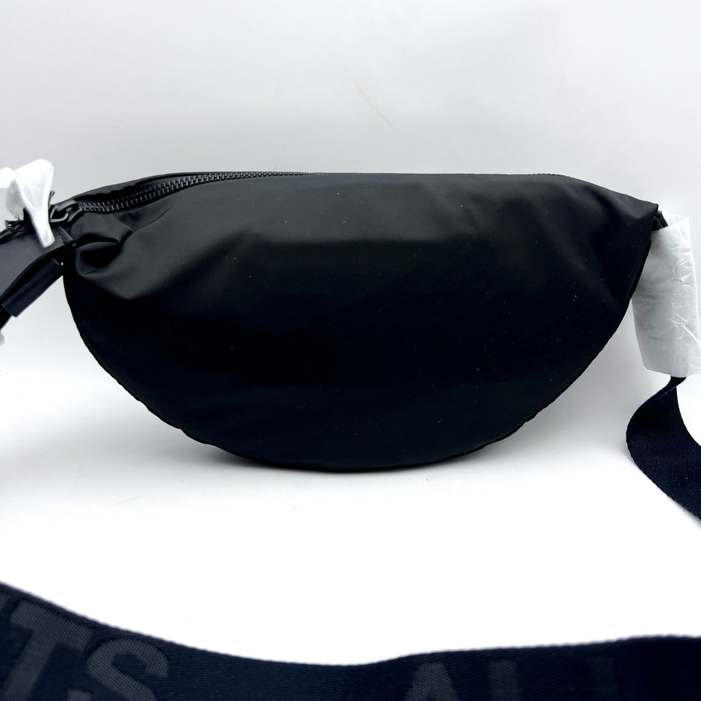 ALL SAINTS Women's Half Moon Nylon Crossbody Bag Small Black NWOT