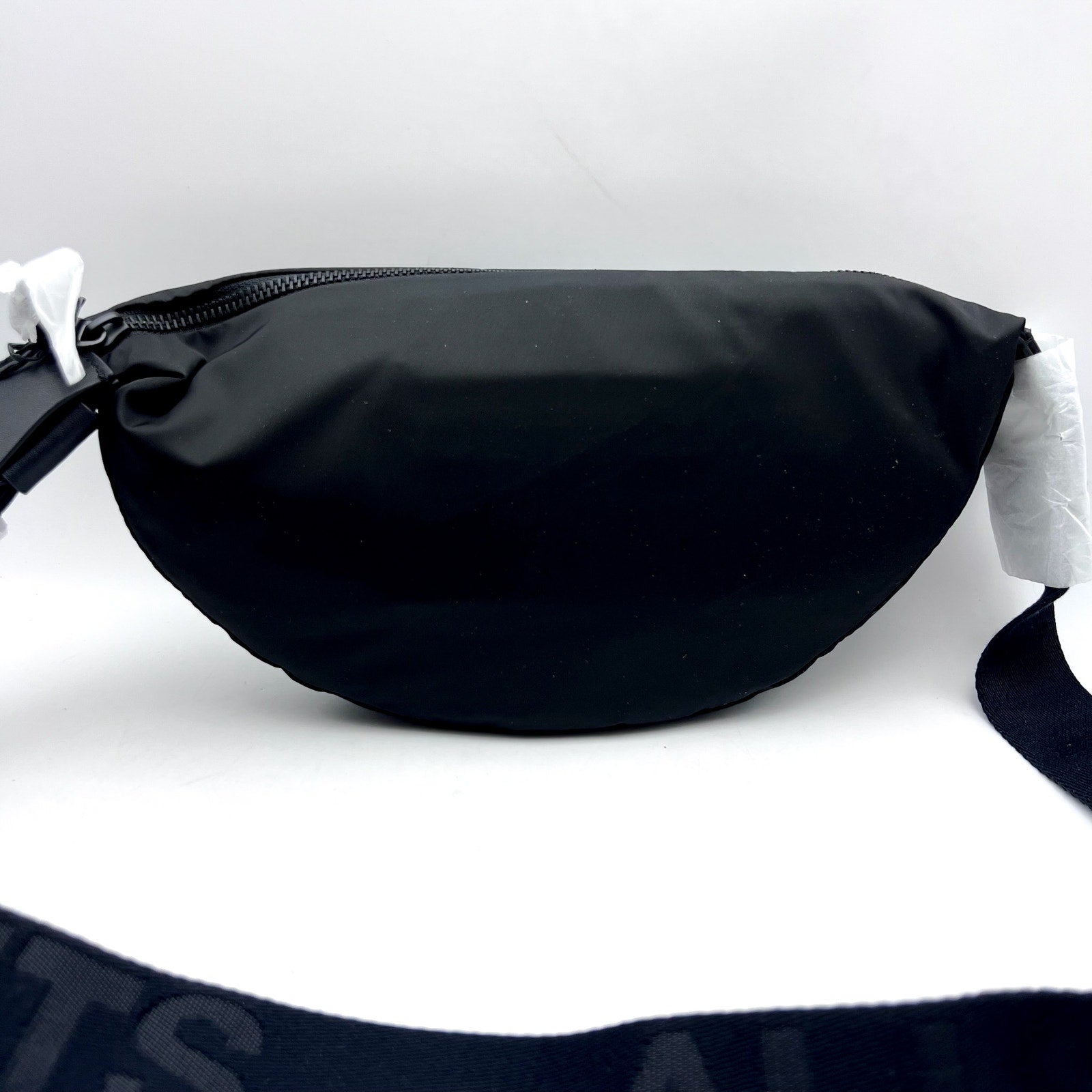 ALL SAINTS Women's Half Moon Nylon Crossbody Bag Small Black NWOT