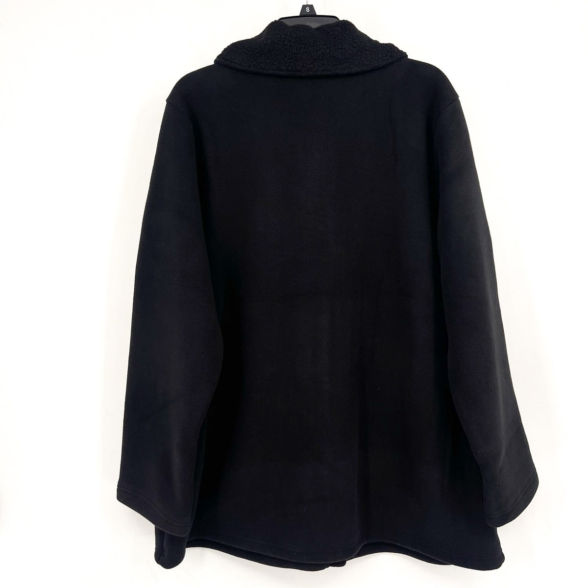 DENIM & CO. Women's Fleece Bonded Sherpa Jacket XL Black NWOT